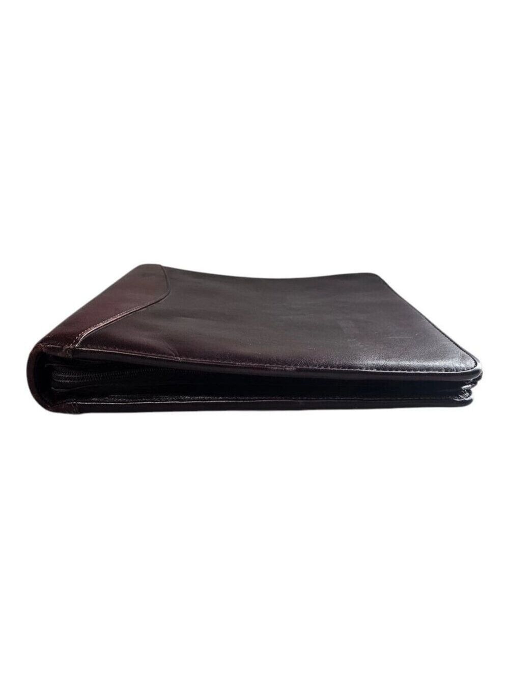Franklin Quest Leather 7 Ring Binder Burgundy Organizer Dividers Card Holders - Picture 7 of 16
